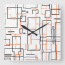 Recherche de orange et noir horloges Moderne