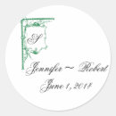 Recherche de monogramme fantaisie autocollants Raffiné