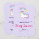 Recherche de licornes kawaii invitations Magique