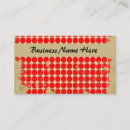 Recherche de pois rouges cartes visite Points polka rouge