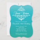 Recherche de turquoise 16ans anniversaire invitations Fête