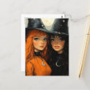 Recherche de sorcière en rouge cartes postales Noir
