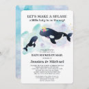 Recherche de whale baby shower invitations Baleine