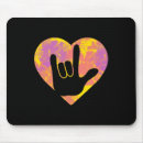 Recherche de langue signes tapis souris Je t'aime