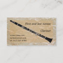 Recherche de clarinette cartes visite Clarinetist