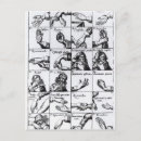 Recherche de signe main cartes postales Langue
