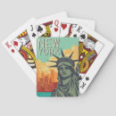 Recherche de statue liberté jeux de cartes Vintage