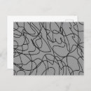 Recherche de noir et gris cartes postales Minimaliste