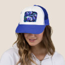 Recherche de bleu de fleur casquettes Fleurs