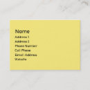 Recherche de affaires mini cartes visite Jaune