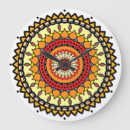 Recherche de mandala coloré horloges Rond