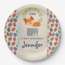 Recherche de anniversaire de renard assiettes Animal forestier