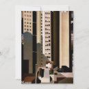 Recherche de paysage urbain invitations Vintage