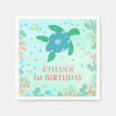 Recherche de tortue de mer serviettes 1er anniversaire