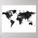 Recherche de carte du monde art Noir