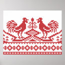 Recherche de motif russe posters Rouge