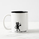 Recherche de tasse drôle de chat tasses Noir et blanc
