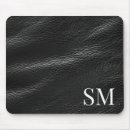 Recherche de cuir noir tapis souris Monogramme