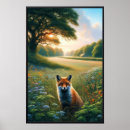 Recherche de renard rouge posters Fleur sauvage