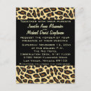 Recherche de léopard mariage invitations Moderne
