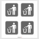 Recherche de pollution autocollants Ordures