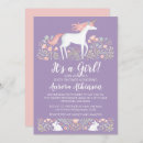 Recherche de girly baby shower fille invitations Licorne