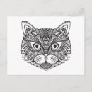 Recherche de chat zen cartes postales Mandala