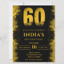 Recherche de black and gold 60th anniversaire invitations Chic