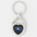 Recherche de coeur violet porteclés Brillant