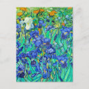 Recherche de iris de van gogh cartes postales Bleu