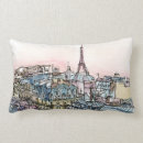 Recherche de tour eiffel coussins Aquarelle