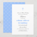 Recherche de gris bleu baptême invitations Élégant
