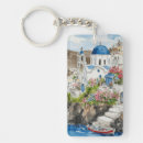 Recherche de souvenir grèce porteclés Aquarelle