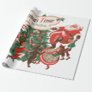 Recherche de père noël vintage papier cadeau Kitsch