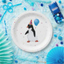 Recherche de anniversaire de pingouin assiettes fête