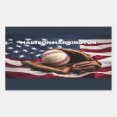 Recherche de baseball rectangles autocollants Sports