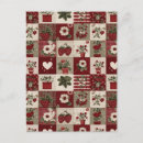 Recherche de motif patchwork cartes postales Rétro
