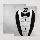 Recherche de argent 11x14 invitations Noir