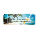 Recherche de palm tree wedding étiquettes adresse retour Tropical