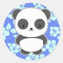 Recherche de panda bleu autocollants Kawaii