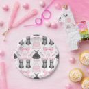 Recherche de stylisé assiettes en papier Girly