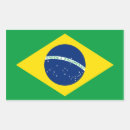 Recherche de le brésil rectangles autocollants Drapeau