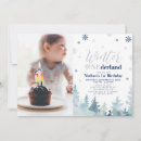 Recherche de 1er anniversaire invitations Hiver onederland