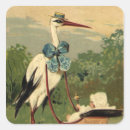 Recherche de cigogne vintage autocollants Enfants
