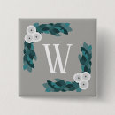 Recherche de blanc de fleur carrés badges Floral