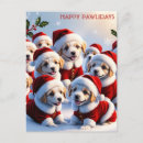 Recherche de chien père noël cartes postales Heureux