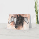 Recherche de portrait de cheval vœux cartes Aquarelle