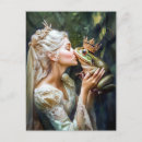 Recherche de prince de grenouille cartes postales Baiser