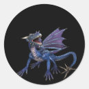 Recherche de dragon bleu autocollants Conte de fées