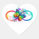 Recherche de coeur papillon autocollants Arc en ciel